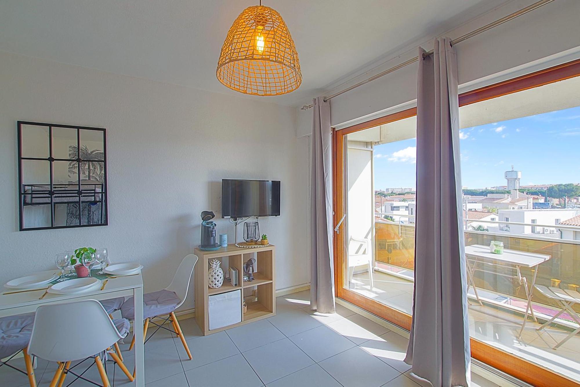 Studio Calme Avec Parking Et Ascenseur -304- Canet-en-Roussillon Bagian luar foto